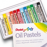 Пастель масляная Pentel Arts Oil Pastels картонная упаковка 12 мелков - Пастель масляная Pentel Arts Oil Pastels картонная упаковка 12 мелков PHN-12