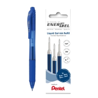 Набор Pentel стержень гелевый EnerGel LR7 синий 0,7мм 3шт. + ручка гелевая EnerGel BL107 синяя 0,7мм