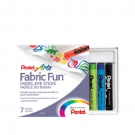Пастельные мелки Pentel Arts Fabric Fun для ткани картонная упаковка 7 мелков - Пастельные мелки Pentel Arts Fabric Fun для ткани картонная упаковка 7 мелков PTS-7