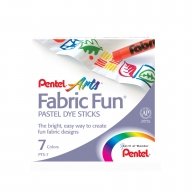 Пастельные мелки Pentel Arts Fabric Fun для ткани картонная упаковка 7 мелков - Пастельные мелки Pentel Arts Fabric Fun для ткани картонная упаковка 7 мелков PTS-7