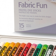 Пастельные мелки Pentel Arts Fabric Fun для ткани картонная упаковка 15 мелков - Пастельные мелки Pentel Arts Fabric Fun для ткани картонная упаковка 15 мелков PTS-15