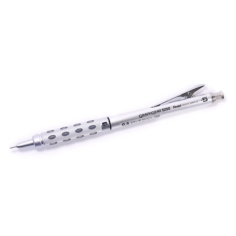 Карандаш механический Pentel GraphGear 1000 серебряный корпус 0,5мм - 1 ...