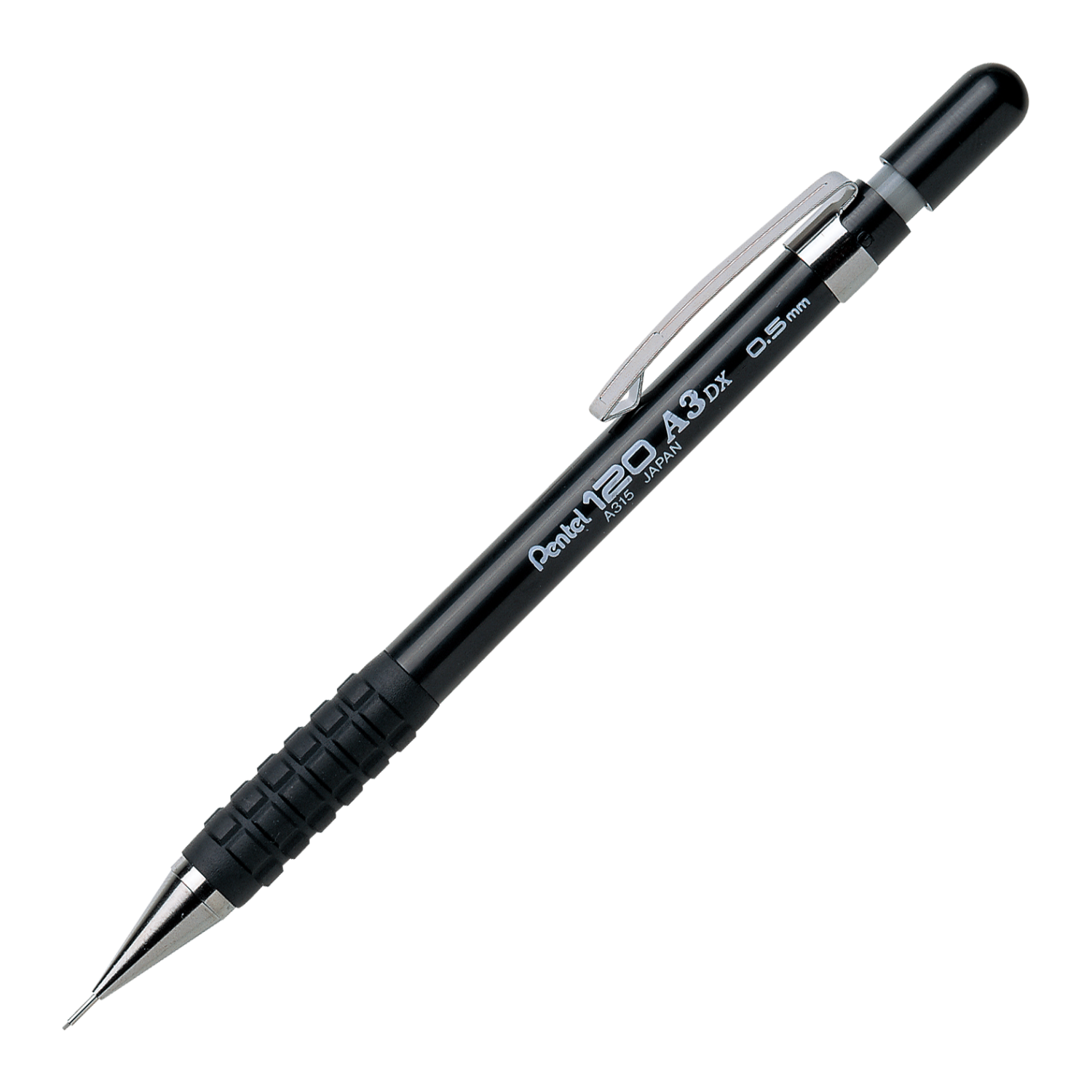 Карандаш механический Pentel 120 А3 черный корпус 0,5мм - 379 руб.