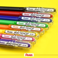 Ручка гелевая Pentel Mattehop K110V матовые чернила 1мм - Ручка гелевая Pentel Mattehop K110V матовые чернила 1мм