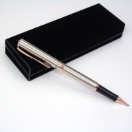 Ручка гелевая Pentel Sterling K600 серебристый металлик с отделкой цвета розовое золото синяя 0,7мм K600 - Ручка гелевая Pentel Sterling K600 серебристый металлик с отделкой цвета розовое золото синяя 0,7мм K600