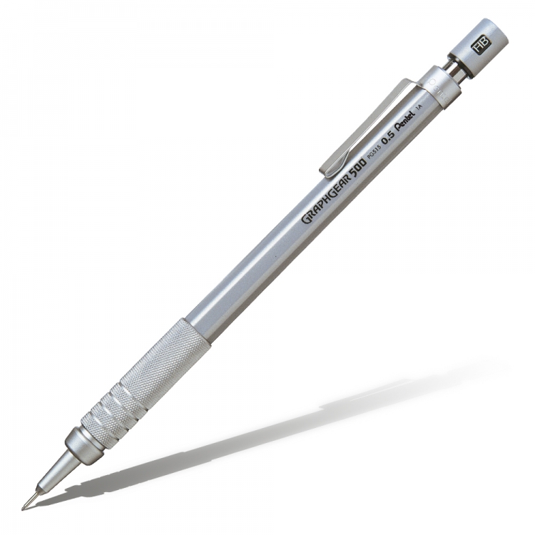 Карандаш механический Pentel GraphGear 500 серебряный корпус 0,5мм Карандаш механический Pentel GraphGear 500 серебряный корпус 0,5мм