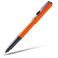 Ручка-кисть для каллиграфии Pentel Pocket Brush Pen оранжевый корпус черная + 4 картриджа - Ручка-кисть для каллиграфии Pentel Pocket Brush Pen GFKP3 оранжевый корпус черная + 4 картриджа