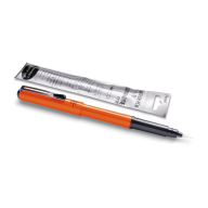 Ручка-кисть для каллиграфии Pentel Pocket Brush Pen оранжевый корпус черная + 4 картриджа - Ручка-кисть для каллиграфии Pentel Pocket Brush Pen GFKP3 оранжевый корпус черная + 4 картриджа