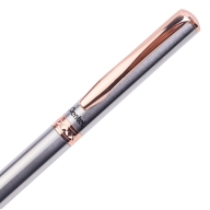 Ручка шариковая Pentel Sterling B810 серебристый металлик c отделкой цвета розовое золото синяя 0,8мм - Ручка шариковая Pentel Sterling B810 серебристый металлик c отделкой цвета розовое золото синяя 0,8мм