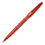 Кисть Pentel Touch Brush Sign Pen SES15С - Фломастер-кисть Pentel Brush Sign Pen SES15C-B красный