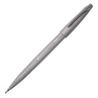 Кисть Pentel Touch Brush Sign Pen SES15С - Фломастер-кисть Pentel Brush Sign Pen SES15C-N серый