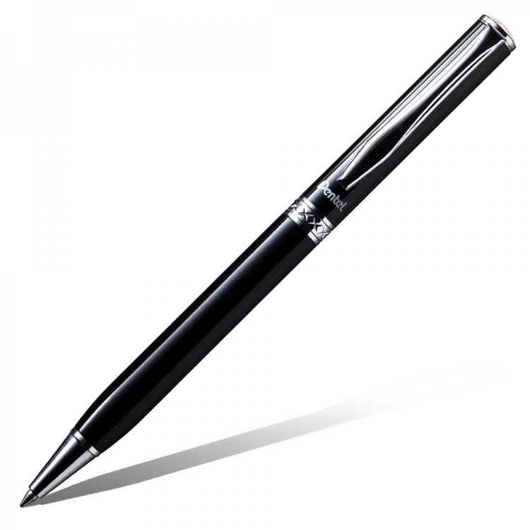 Ручка шариковая Pentel Sterling черный лак черная 0,8мм B811A