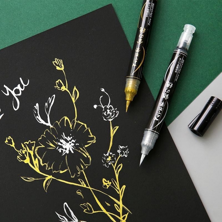 Кисть Pentel Metallic XGFH-Z серебряная - 447 руб.