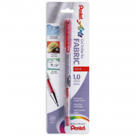Ручка гелевая для ткани Pentel Gel Roller for Fabric BN15 1мм - Ручка гелевая для ткани Pentel Gel Roller for Fabric BN15 1мм красная