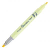 Текстовыделитель двусторонний Pentel Illumina Flex 1-3,5мм пастельный желтый SLW11P