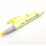 Текстовыделитель двусторонний Pentel Illumina Flex 1-3,5мм пастельный желтый SLW11P - Текстовыделитель двусторонний Pentel Illumina Flex пастельный желтый SLW11P-G