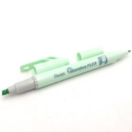 Текстовыделитель двусторонний Pentel Illumina Flex 1-3,5мм пастельный зеленый SLW11P - Текстовыделитель двусторонний Pentel Illumina Flex пастельный зеленый SLW11P-K