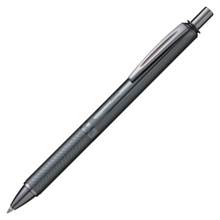 Ручка гелевая Pentel Sterling EnerGel серебристый графит черная 0,7мм BL407MA