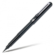 Ручка-кисть для каллиграфии Pentel Pocket Brush Pen черный корпус черная + 4 картриджа - Ручка-кисть для каллиграфии Pentel Brush Pen GFKP3 черная + 4 картриджа