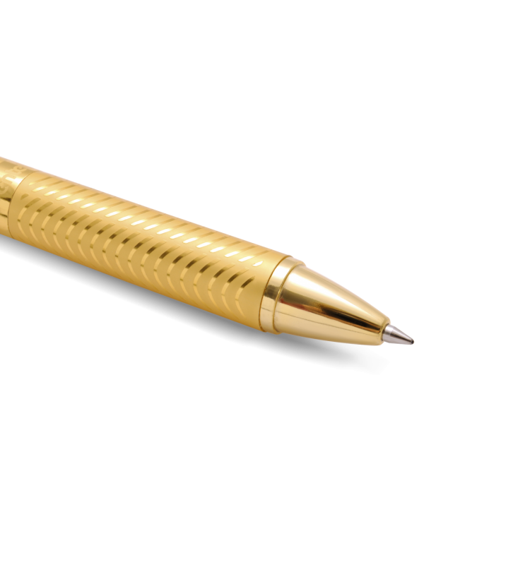 Ручка гелевая Pentel Sterling EnerGel золотой металлик черная 0,7мм ...