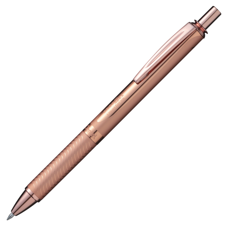 Ручка гелевая Pentel Sterling EnerGel розовое золото черная 0,7мм BL407PG