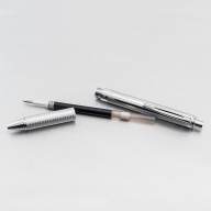 Ручка гелевая Pentel Sterling EnerGel серебристый металлик черная 0,7мм BL407M - Ручка гелевая Pentel Sterling EnerGel серебристый металлик черная 0,7мм BL407M