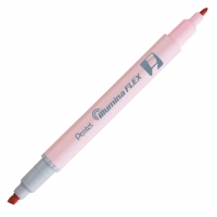 Текстовыделитель двусторонний Pentel Illumina Flex 1-3,5мм пастельный розовый SLW11P