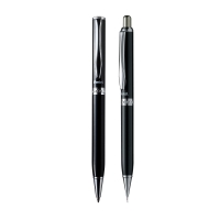 Набор Pentel Sterling карандаш A811 + шариковая ручка B811 черный лак