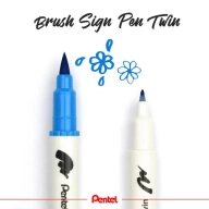 Набор двусторонних кистей Pentel Brush Sign Pen Twin SESW30C 6 цветов - Набор двусторонних кистей Pentel Brush Sign Pen Twin SESW30C 6 цветов