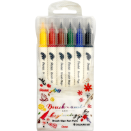 Набор двусторонних кистей Pentel Brush Sign Pen Twin SESW30C 6 цветов - Набор двусторонних кистей Pentel Brush Sign Pen Twin SESW30C 6 цветов
