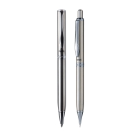 Набор Pentel Sterling карандаш A810 + шариковая ручка B810 серебристый металлик