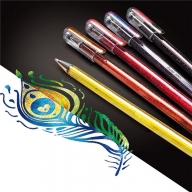 Ручка гелевая Pentel Hybrid Dual Metallic K110 хамелеон 1мм - Ручка гелевая Pentel Hybrid Dual Metallic хамелеон K110 1,0мм
