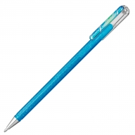 Ручка гелевая Pentel Hybrid Dual Metallic K110 хамелеон 1мм - Ручка гелевая Pentel Hybrid Dual Metallic K110-DMNX сине-серый + синий&серебряный металлик 1мм