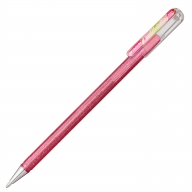 Ручка гелевая Pentel Hybrid Dual Metallic K110 хамелеон 1мм - Ручка гелевая Pentel Hybrid Dual Metallic K110-DMPX розовый + зеленый&золотой металлик 1мм