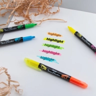 Набор текстовыделителей Pentel TwinCheсker 1-3мм SLW8-4 - Набор текстовыделителей Pentel TwinCheсker 1-3мм SLW8-4