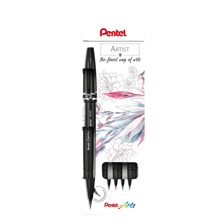 Набор кистей Pentel Brush Sign Pen Artist SESF30C 4 цвета