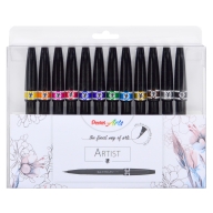 Набор кистей Pentel Brush Sign Pen Artist SESF30C 12 цветов - Набор кистей Pentel Brush Sign Pen Artist SESF30C 12 цветов